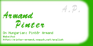 armand pinter business card